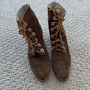 Freda Salvador Ace Brown Suede Lace Up Boot